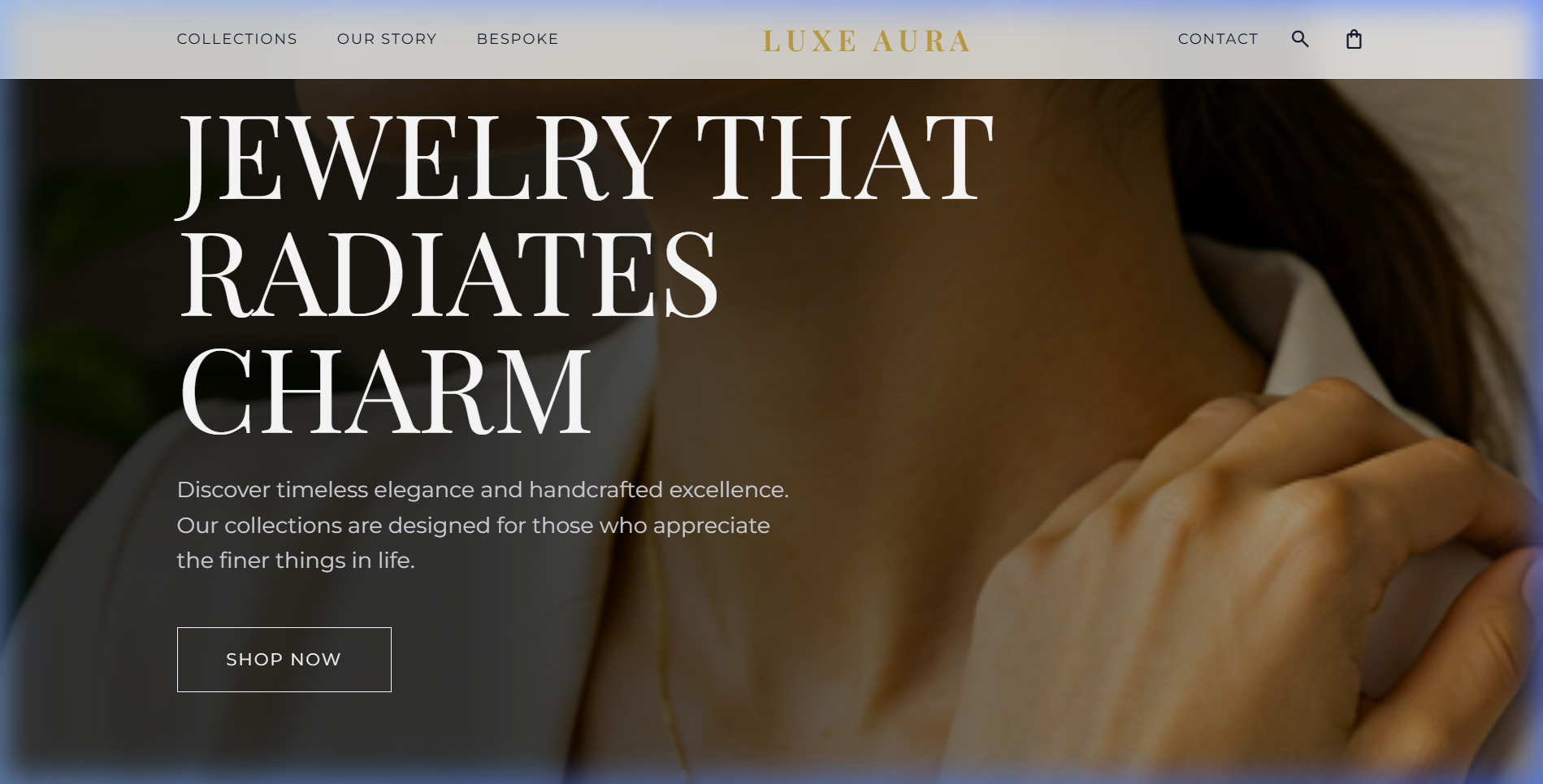 Vesper Fine Jewelry landing page preview