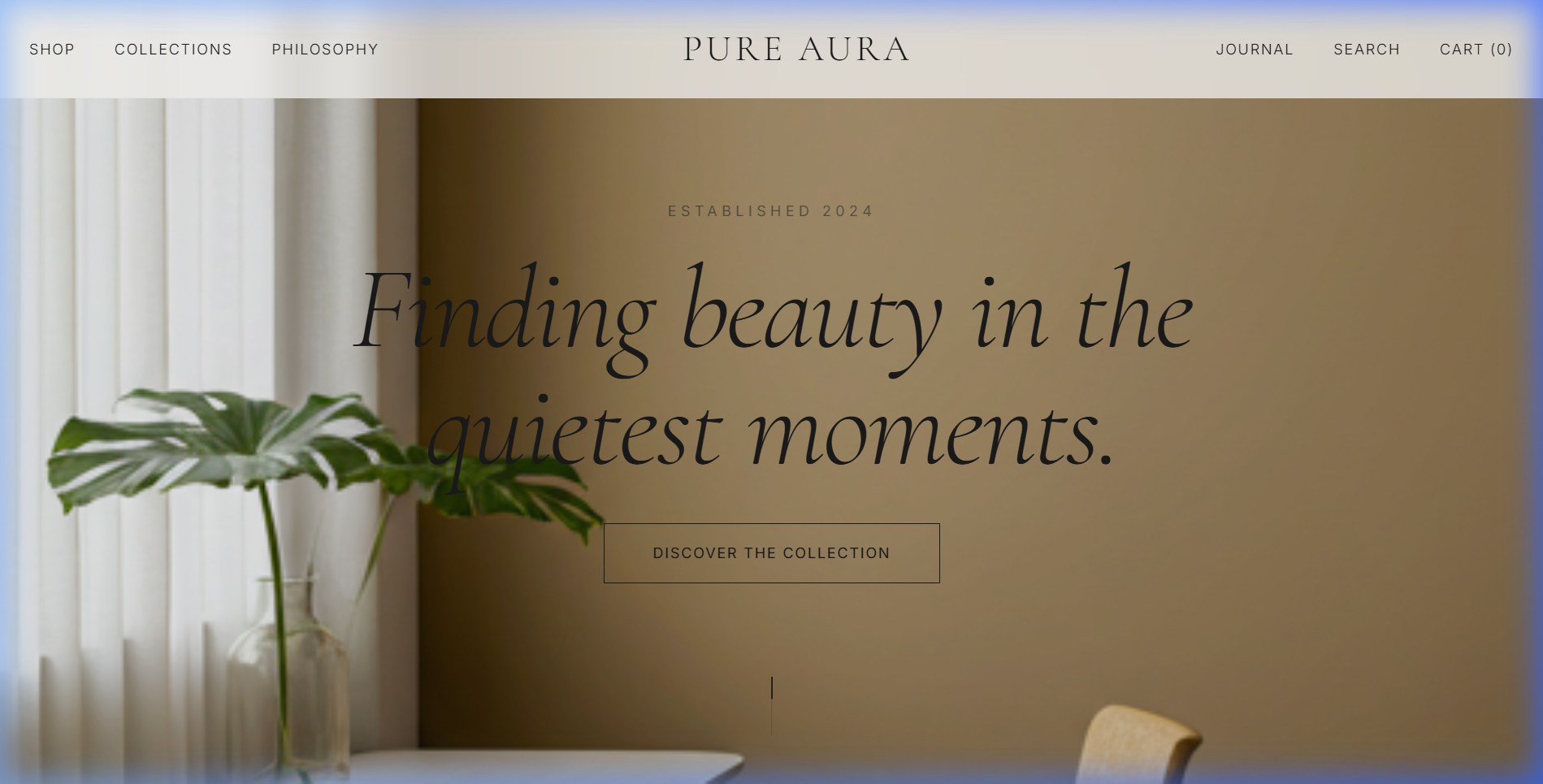 Aethel Modern Living landing page preview